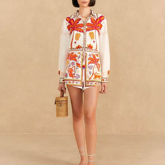 Farm Rio Green Tropical Life Shorts